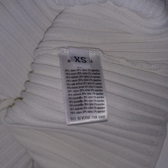 Aknvas Ribbed White Faye Top Size XS - Picture 5 of 5